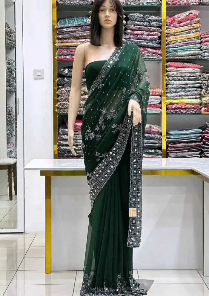 ক্রিস্টাল কুইন এলিগেন্ট শাড়ী - Image 5