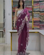 ব্রোজোম এমব্রয়ডারি শাড়ি - Image 4