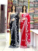 ব্রোজোম এমব্রয়ডারি শাড়ি