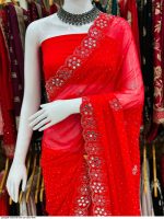 মুনলাইট স্টোন ওয়ার্ক শাড়ি - Image 5